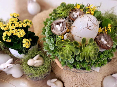 Jarní a velikonoční dekorace a vazby